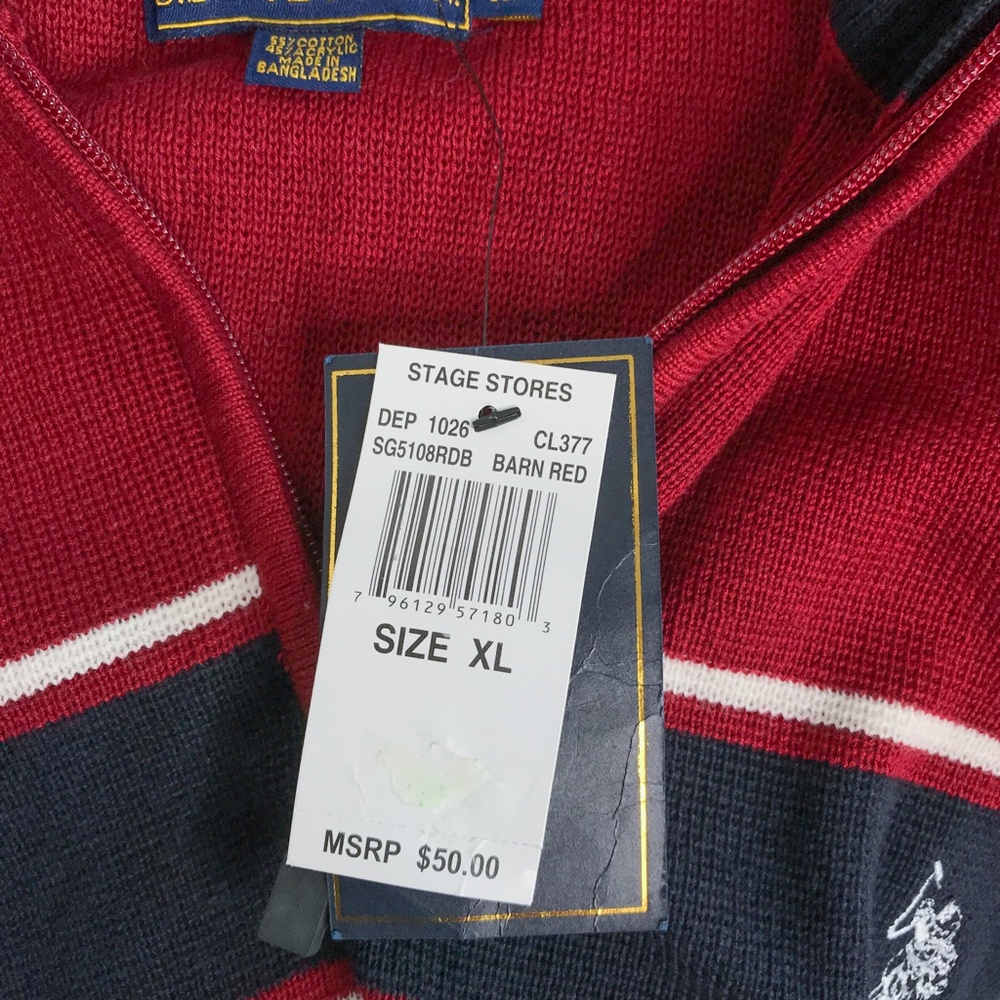 SOLD US Polo Assn. Men's Size XL Sweater Half Zip NWT - Picture 8 of 8
